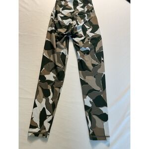 YOGA High Rise Gathered Leggings Exercise Pant 25" Women's Small Incognito Camo